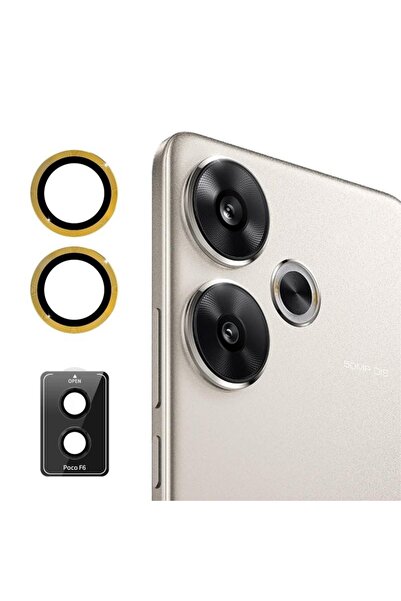 ENKAY Xiaomi Poco F6 5G Κρίκοι Προστασίας για Κάμερα - Lens Protector Rings Gold