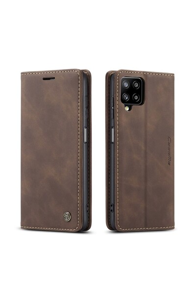 Caseme 013 Retro Θήκη Βιβλίο Dark Brown (Samsung Galaxy A12)
