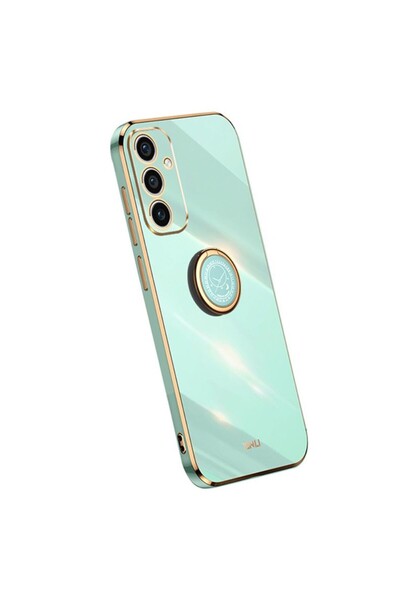 Xinli Straight Θήκη Σιλικόνης με Δαχτυλίδι Cyan (Samsung Galaxy A35 5G)