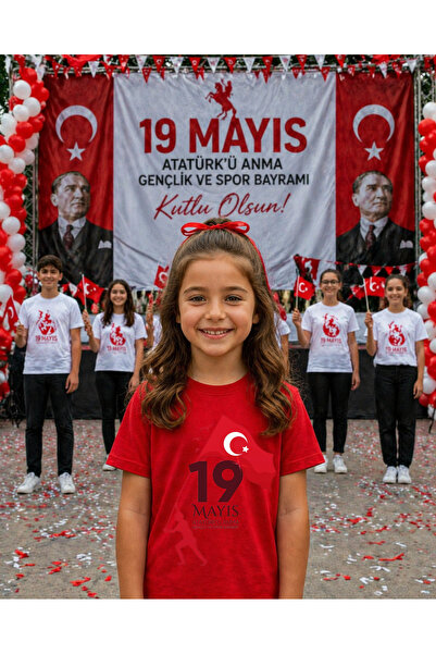 LORVEX 19 mai Tricou Ziua Tineretului Atatürk 100% bumbac, supradimensionat, ...