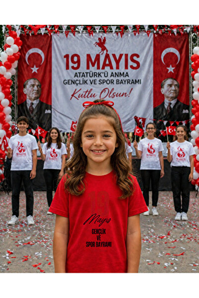 LORVEX 19 mai Tricou Ziua Tineretului Atatürk 100% bumbac, supradimensionat, ...