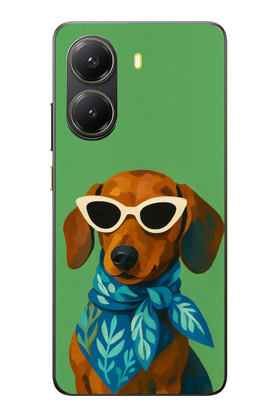 TechTree POCO X7 PRO Uyumlu Cool Dachshund Köpek Baskılı Silikon Kılıf