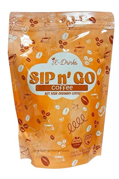 Sip n' Sound SIP n° GO Coffee - مزيج قهوة سريعة التحضير صديق للكيتو مع ستيفيا...