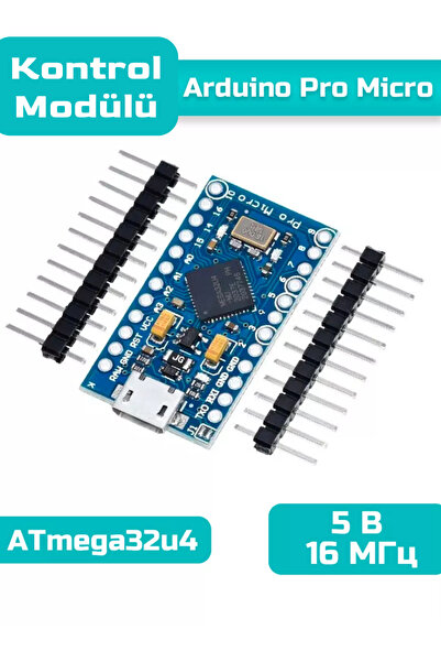 RoboPazar Pro Micro ATmega32U4 5V/16MHz MicroUSB Geliştirme Kartı