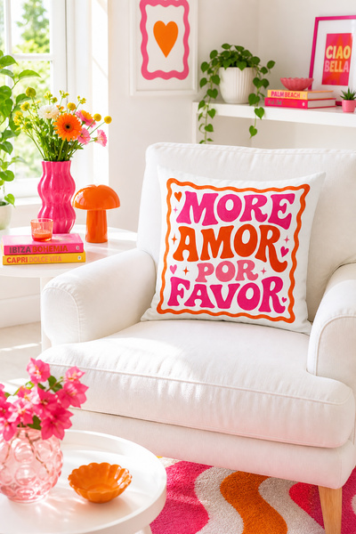 Bertille Home Σειρά Pop Art Κάλυμμα μαξιλαριού διπλής όψης με ψηφιακή εκτύπωση