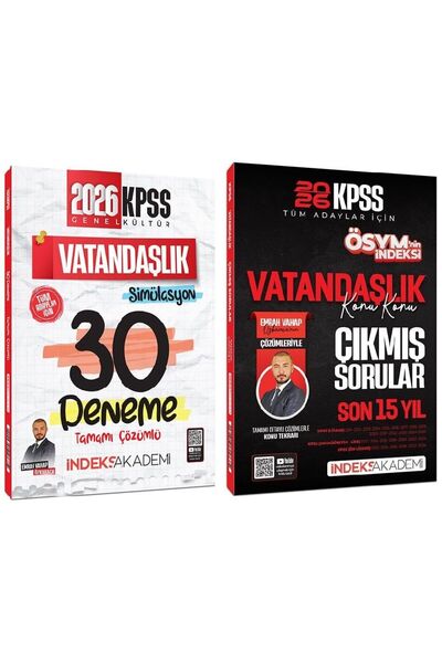 İndeks Akademi 2026 KPSS Vatandaşlık Simülasyon 30 Deneme + Çıkmış Sorular So...