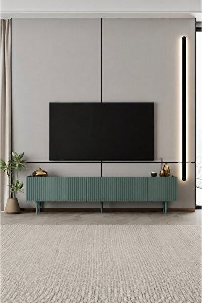 moldesan Capella TV Ünitesi MDF 5 kapaklı 200 cm ayaklı