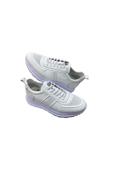 SULA Men's Leather Shoes with Rubber Laces, White Leather Inside, Polyurethane Sole, Casual Shoes