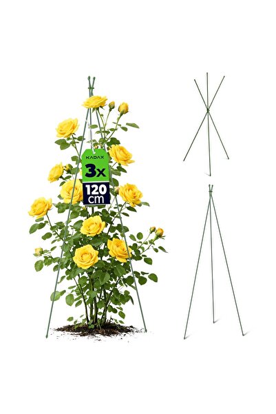 KADAX Țăruș conic de grădină, set de 3 piese, 120 cm, 3 buc.