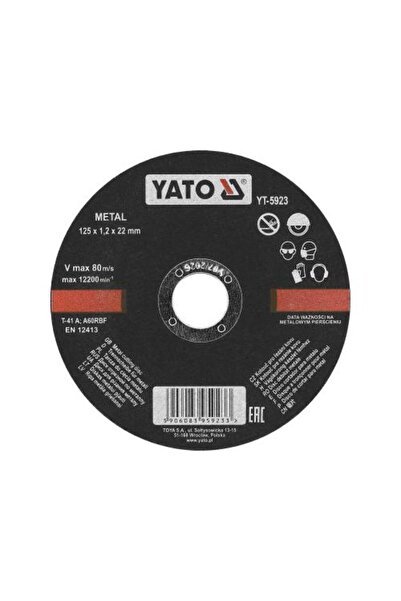 yato قرص قطع المعادن 125 × 1.2 × 22 مم YT-5923