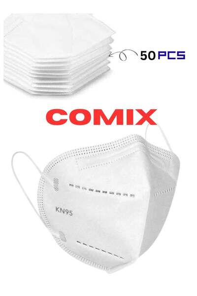 Comix قناع الوجه الواقي KN95 عبوة تحتوي على 50 قطعة
