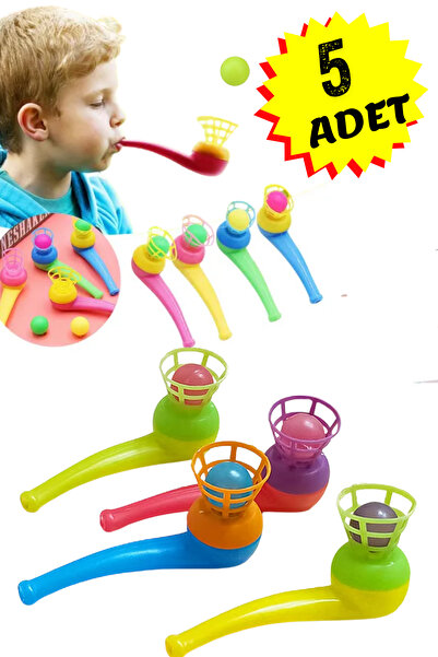 Leiste 5 Adet Saksafon Nefesle Top Zıplatma Kaldırma Oyunu Top Üfleme Oyunu K...