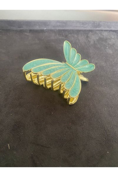 LUXENYA DESİGN Women's Butterfly Model Stainless Metal Women's Hair Clip 6 cm
