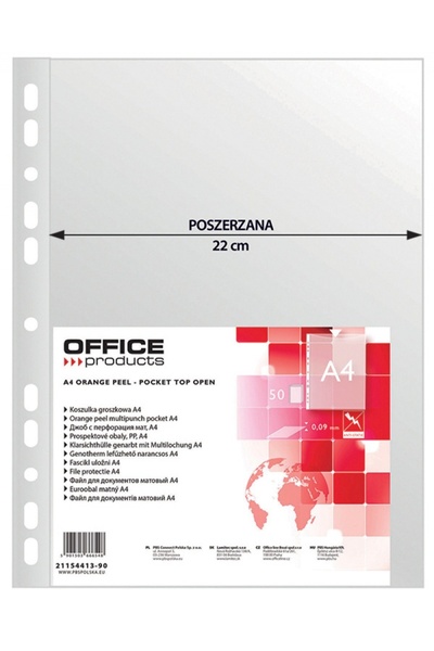 OFFICE products Folie protectie pentru documente A4, 90 microni, 50 folii/set...