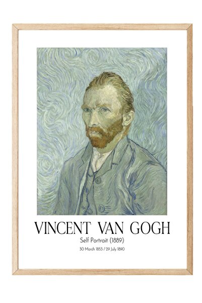 Postifull Vinsent van Gog - Autoportret (1889), slika u drvenom okviru, umetn...