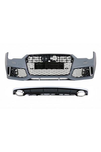 tuningset Bară de protecție față cu grilă, compatibilă cu Audi A7 4G Facelift...