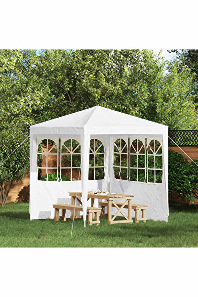 vidaxl Perete lateral pentru cort de petrecere 2 pcs 200 x 195 cm Alb