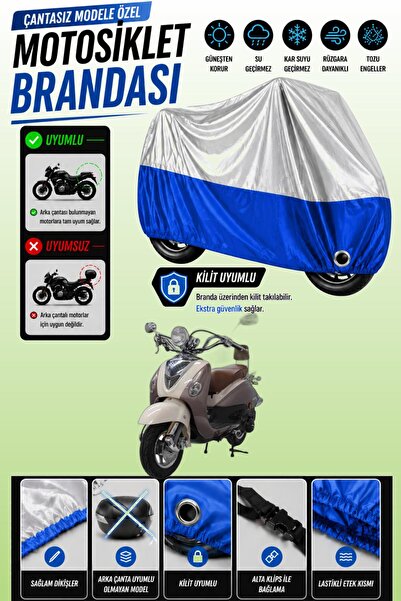 Cemku Twin Top Gray - Bottom Blue Mondial 125 Znu Compatible Engine Cover, Re...