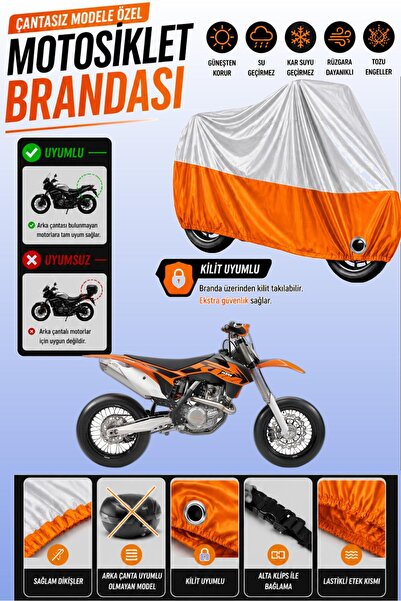Cemku Twin Top Gray - Bottom Orange Ktm 450 Smr Compatible Engine Cover, Rear...