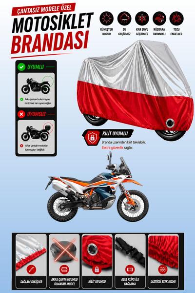 Cemku Twin غطاء محرك متوافق مع KTM 890 Adventure باللون الرمادي من الأعلى وال...