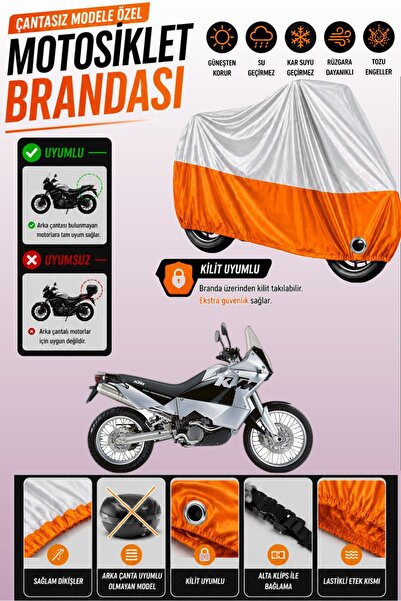 Cemku Twin غطاء محرك متوافق مع KTM 950 Adventure باللون الرمادي من الأعلى وال...