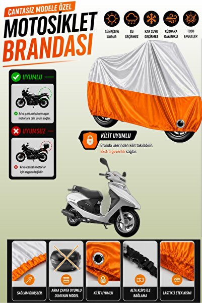 Cemku Twin Top Gray - Bottom Orange Honda Spacy 110 Alpha Compatible Engine C...