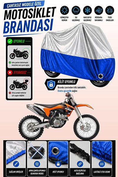 Cemku Twin غطاء محرك متوافق مع KTM 350 SXF باللون الرمادي من الأعلى والأزرق م...