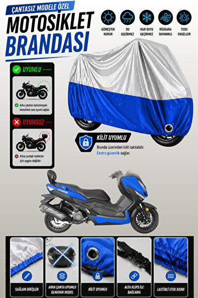 Cemku Twin Top Gray - Bottom Blue Yuki T9 Strom 125 Compatible Engine Cover, ...