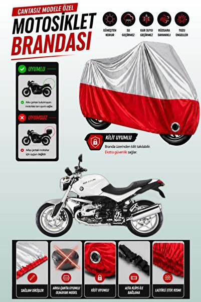 Cemku Twin غطاء محرك متوافق مع سيارة BMW R 1200 R باللون الرمادي من الأعلى وا...