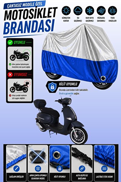 Cemku Twin Top Gray - Bottom Blue Arora Cappucino 125 Compatible Engine Cover...