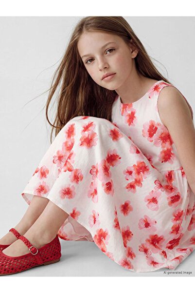 LC Waikiki Esvab • Modern & Distinctive Zero Roba Collar Floral Girl's Poplin...
