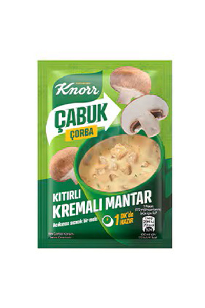 Knorr Çabuk Çorba - Kremalı Mantar - 19 Gr - 24 Adet - 1 Kutu