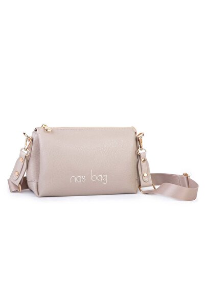 Nas Bag Kadın Sade Günlük Postacı Çantası ( 25x16 cm) Kum Victoria