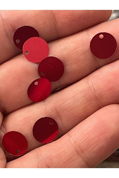 shop 1 Cm Kırmızı Renk Lazer Kesim Delikli Yuvarlak Pul Çanta Oya Yazma Pulu ...