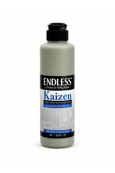 endlesshobby Kaizen Islak Zemin Ve Fayans Boyası Ihlamur Yeşili 250ml + Katal...