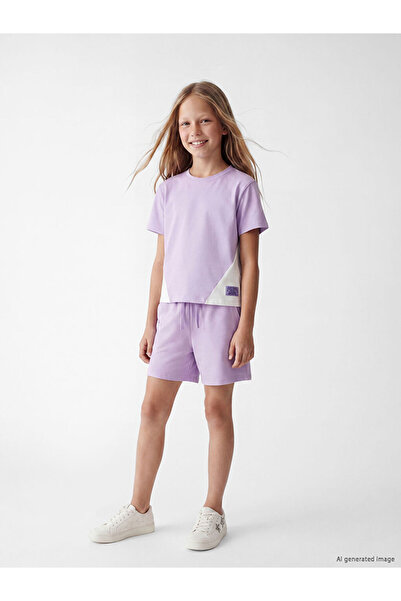LC Waikiki Girl's Soft Touch Shorts Set