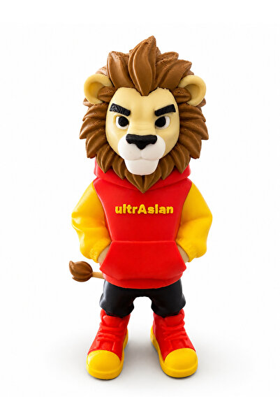 TUĞXDESİGN UltrAslan Aslan Figür – Taraftar Koleksiyon Ürünü, Gs Sarı Kırmızı...