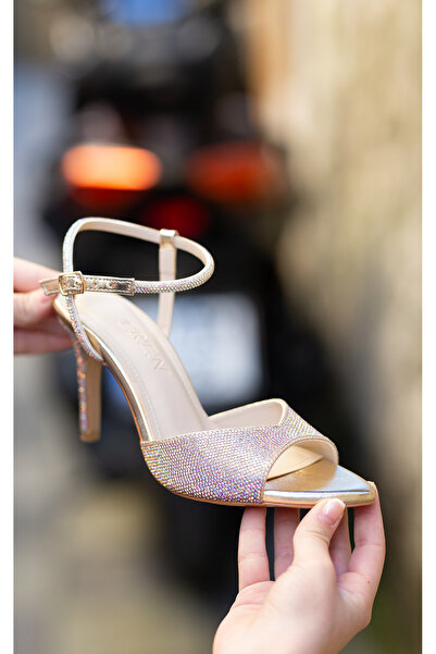 EREN SHOES BAG 0456 Pantofi de seară cu toc, cu deschidere frontală, cu pangl...