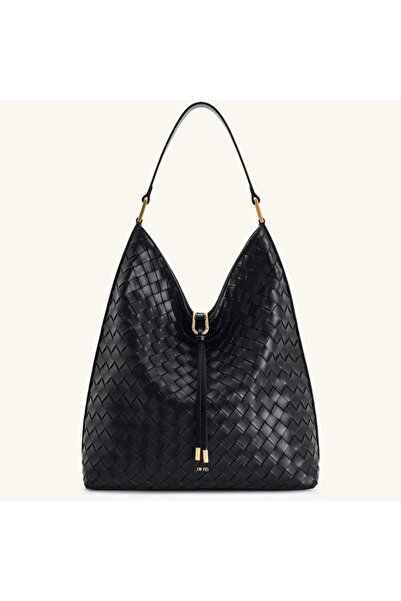 FA.accessories حقيبة كروس بودي نسائية كبيرة منسوجة بتصميم عصري – أسود /لايوجد...
