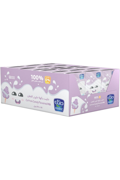 Nadec Flavored Milk Carton Candy Flavor, 125 ml x 18