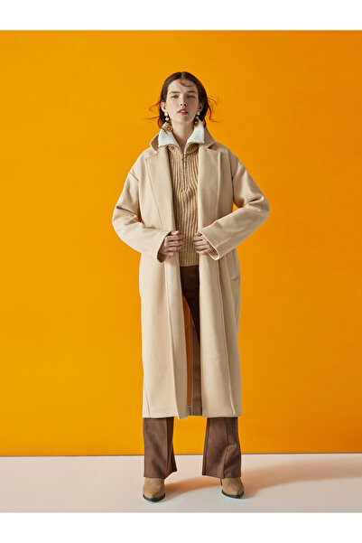 LC Waikiki Jacket Collar Women's Cachet Overcoat