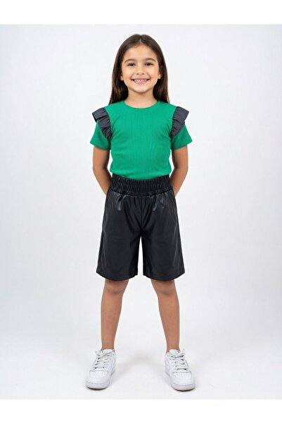 Kids Club Sleeveless Ruffle Detailed Girls' Set