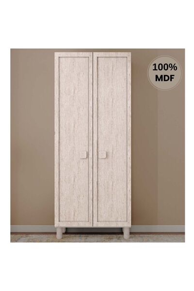 comiet Nilüfer 2 Kapak Mdf Ayaklı Tasarım Gardırop