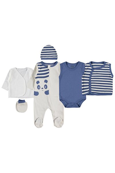 Civil Baby Pandalı 6-Piece Bodysuit Sets - Navy Blue