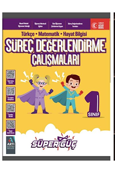 Artı Eğitim Yayınları SÜPER GÜÇ 1.SINIF SÜREÇ DEĞERLENDİRME ÇALIŞMALARI ARTI ...