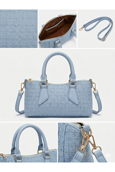 Barla Atelier Barla Mocha Chic & Blue Yumuşak Süet Askılı El ve Omuz Çantası