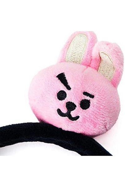 ZCM-HAPPY Tie Hair Headband Black/Pink