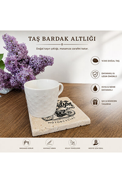 6'LI ÇEŞİTLİ ŞEKİLDE DOĞAL TAŞ ŞANS BARDAK ALTLIĞI