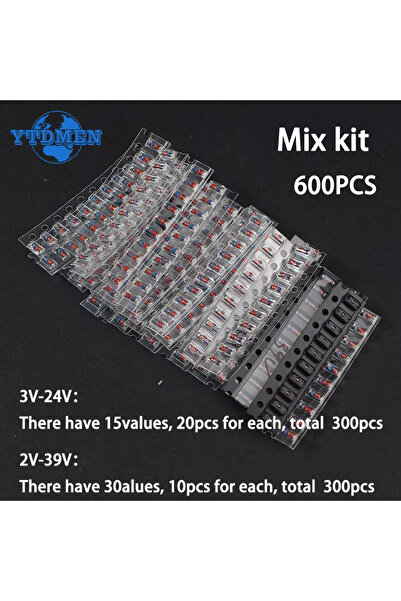 choice2 YTDMEN Mix kit 300PCS SMD LL34 Zener Diode Kit 0.5W 1/2W 3V-24V 2V-39...