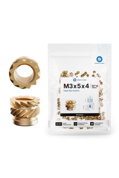 CNC Kitchen Piulite inserabile - M3x5x4 -Voron-pachet 100 bucati